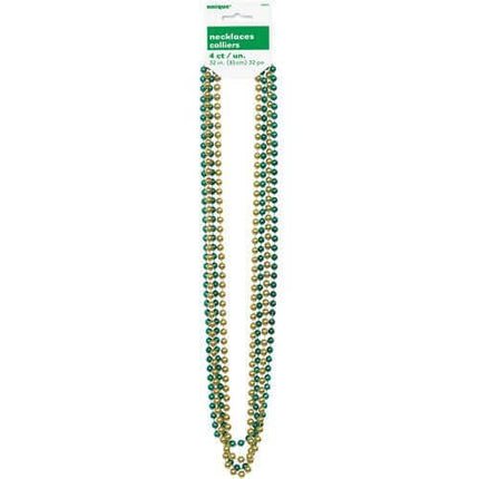 Gold and Green Metallic Beads - SKU:95073 - UPC:011179950737 - Party Expo