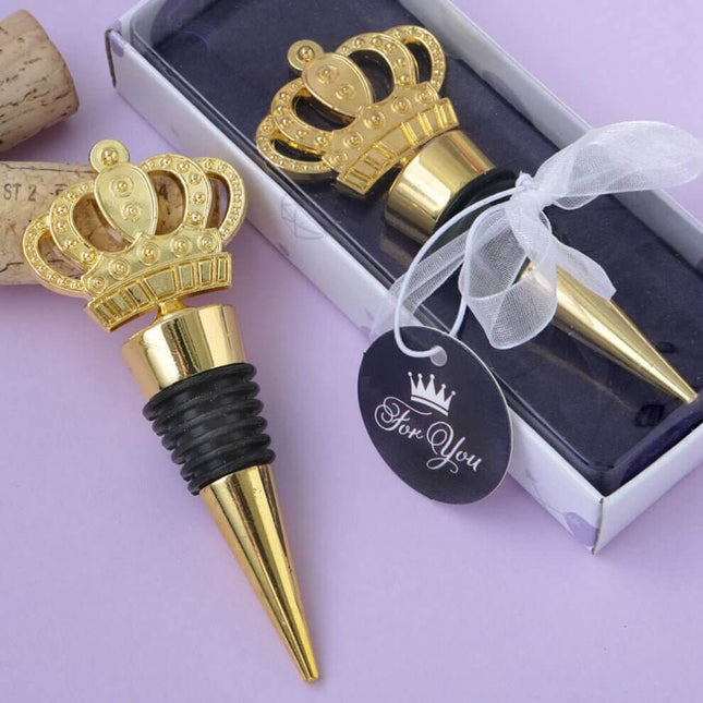 Gold Crown Bottle Stopper - SKU:1980 - UPC:638054019800 - Party Expo