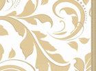 Gold Elegant Scroll Napkins (16ct) - SKU:503851 - UPC:013051353094 - Party Expo