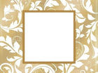 Gold Elegant Scroll Square Plates (16ct) - SKU:593851 - UPC:013051353155 - Party Expo