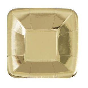 5" Gold Foil Appetizer Plates - SKU:51684 - UPC:011179516841 - Party Expo