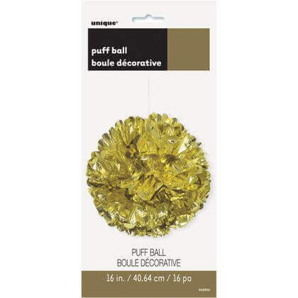 Gold Foil Puff Decor 16 - SKU:62903 - UPC:011179629039 - Party Expo