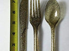 Gold Glitter Glitz Gold Cutlery Assorted - SKU:019805- - UPC:039938033712 - Party Expo