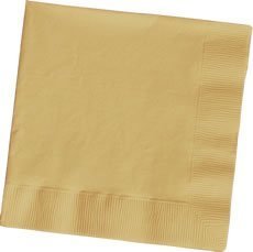 Gold Luncheon Napkins (20ct) - SKU:51015.19 - UPC:048419066620 - Party Expo