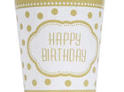 Golden Birthday 9oz Cups - SKU:49586 - UPC:011179495863 - Party Expo