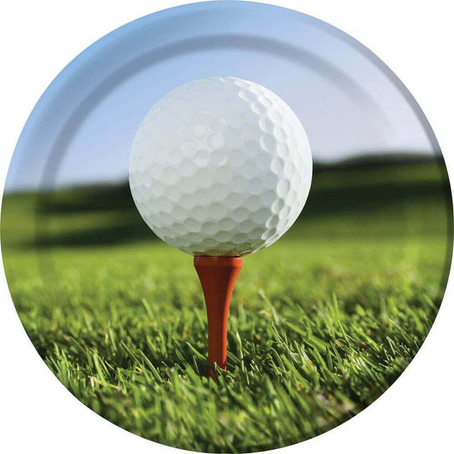 Golf Ball - 9" Dinner Plates (8ct) - SKU:427965 - UPC:039938123789 - Party Expo