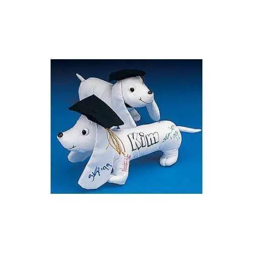 Graduation Autograph Dog - White - Party Expo
