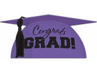 Graduation Cap Cake Topper - Purple - SKU:100073.106 - UPC:192937032299 - Party Expo