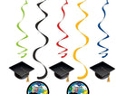 Graduation Celebration Dizzy Danglers - Multicolor - SKU:327473 - UPC:039938449162 - Party Expo