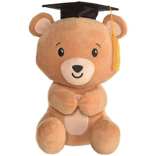 Graduation Plush Bear Balloon Weight - SKU:110931 - UPC:192937302996 - Party Expo