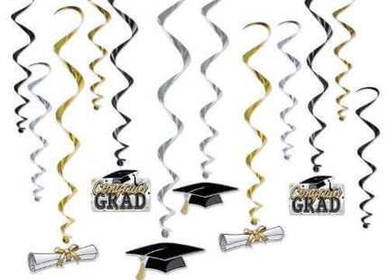 Graduation Whirls - SKU:52118 - UPC:034689078661 - Party Expo