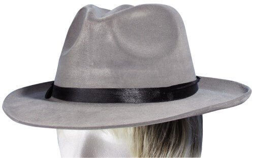 Gray Fedora Hat - SKU:GP-0003 - UPC:099996024244 - Party Expo