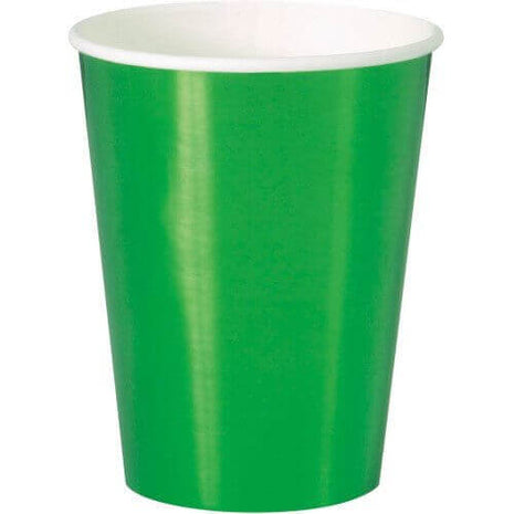 12oz Green Cups (8ct) - SKU:51656 - UPC:011179516568 - Party Expo