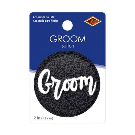 Groom Button - SKU:BT137 - UPC:022735002081 - Party Expo