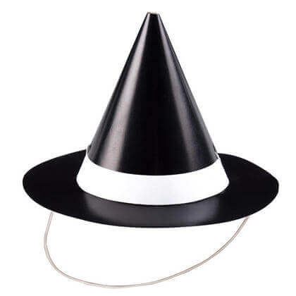 Halloween Black Mini Witch Party Hat - SKU:77057 - UPC:011179770571 - Party Expo