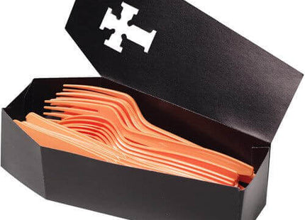 Halloween Coffin Silverware Caddy Treat Boxes - SKU:060131- - UPC:073525700175 - Party Expo