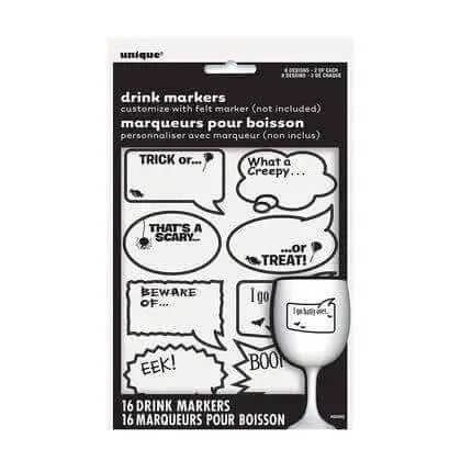 Halloween Conversation Drink Markers - Party Expo