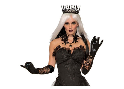 Halloween Dark Royalty Black Queen Crown - SKU:F80506 - UPC:721773805066 - Party Expo