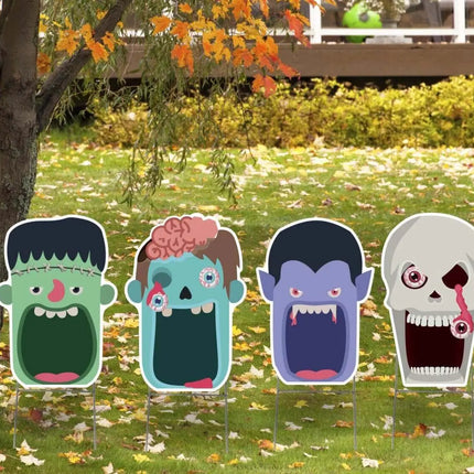 Halloween Faces Yard Signs - 16" x 11" Party Expo  