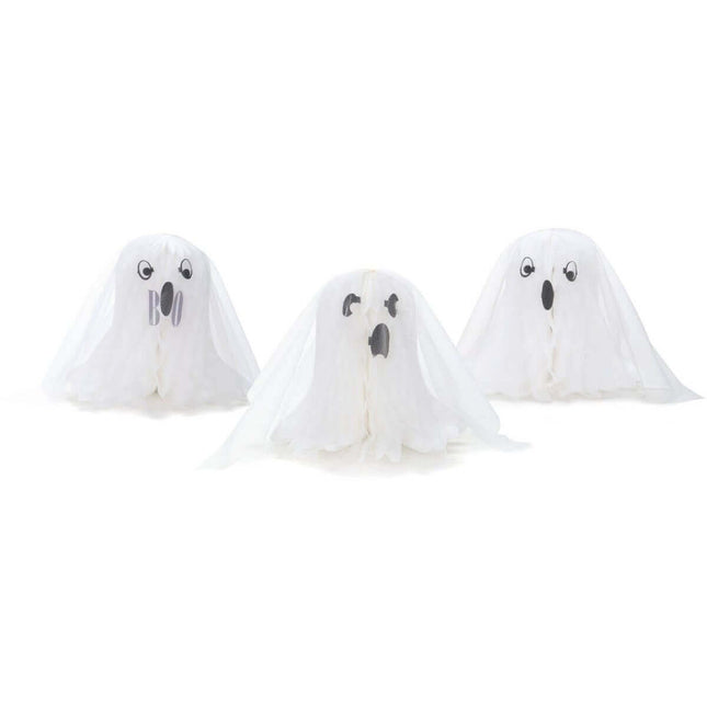 Halloween Ghost Shaped Paper Honeycomb Decorations - SKU:634804 - UPC:011179634804 - Party Expo