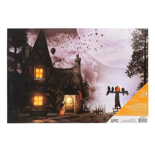 Halloween LED Canvas - 23.62" x 15.75" - SKU:30058739 - UPC:889092570390 - Party Expo