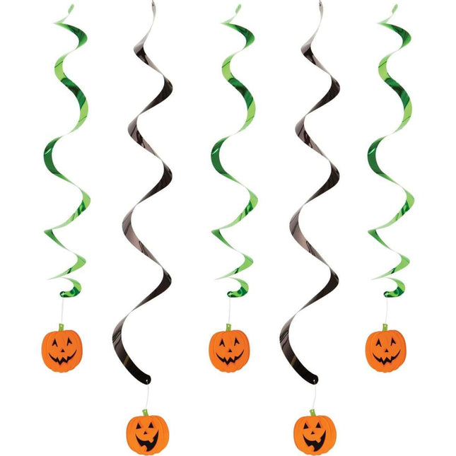 Halloween Pumpkin Faces Dizzy Danglers - SKU:324745 - UPC:039938418557 - Party Expo