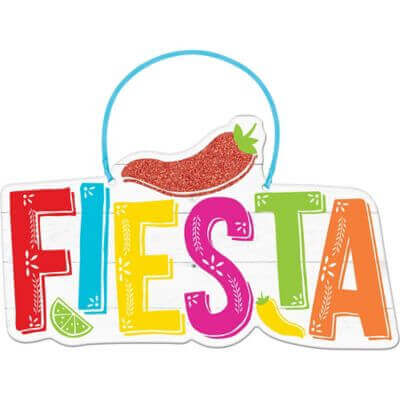 Hanging Fiesta Sign - SKU:243669 - UPC:192937124932 - Party Expo