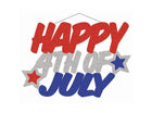 ”Happy 4th of July” Glitter Sign - SKU:82687 - UPC:721773826870 - Party Expo