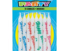 Happy Birthday Candles - Assorted (8ct) - SKU:1952 - UPC:011179019526 - Party Expo
