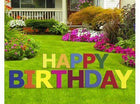 HAPPY BIRTHDAY Multi-Colored Yard Signs - SKU:3220 - UPC:082033032203 - Party Expo