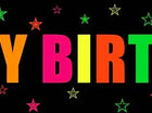 Happy Birthday Neon Banner #6 - (4' x 1') - SKU:SB054 - UPC:6240900~6~27259027~0 - Party Expo