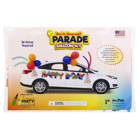 Happy Birthday Parade Balloon Kit - Rainbow - SKU:48521 - UPC:091451485218 - Party Expo