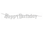 Happy Birthday Silver Diamond Banner - SKU:11HBDBS - UPC:749567991146 - Party Expo