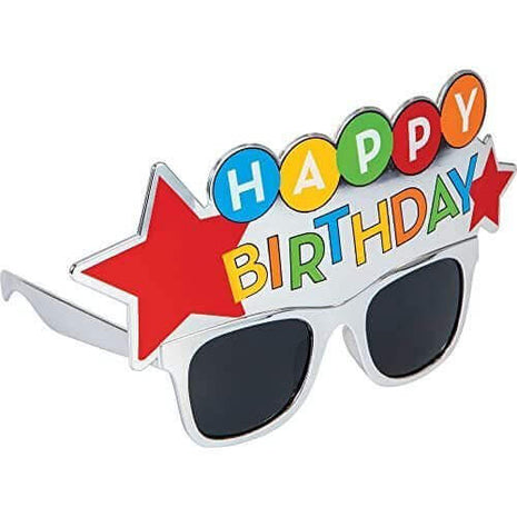 Happy Birthday Star Plastic Glasses - SKU:359151 - UPC:039938895549 - Party Expo
