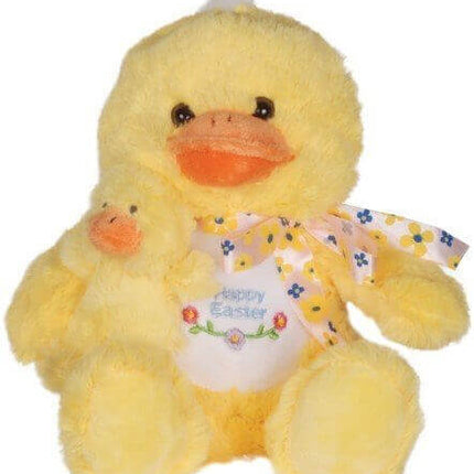 Happy Easter Plush Chuck Duck - Yellow (8.5") - Party Expo