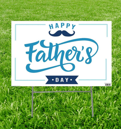 Happy Father's Day Yard Sign - SKU:3422 - UPC:082033034221 - Party Expo