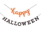 Happy Halloween Banner _ Orange & Black - SKU:63493 - UPC:011179634934 - Party Expo