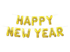 Happy New Year Balloon Streamer - Gold - SKU:80605-GD - UPC:034689212393 - Party Expo