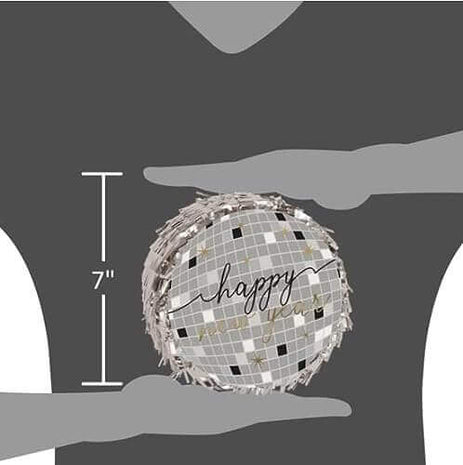 Happy New Year Disco Ball Mini Piñata - SKU:48006 - UPC:011179480067 - Party Expo