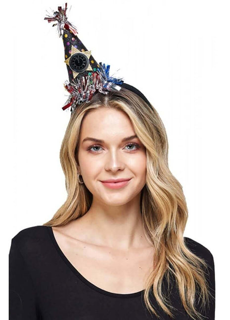 Happy New Year Party Hat Headband Assorted (1ct) - SKU:HBN411G - UPC:831687032585 - Party Expo