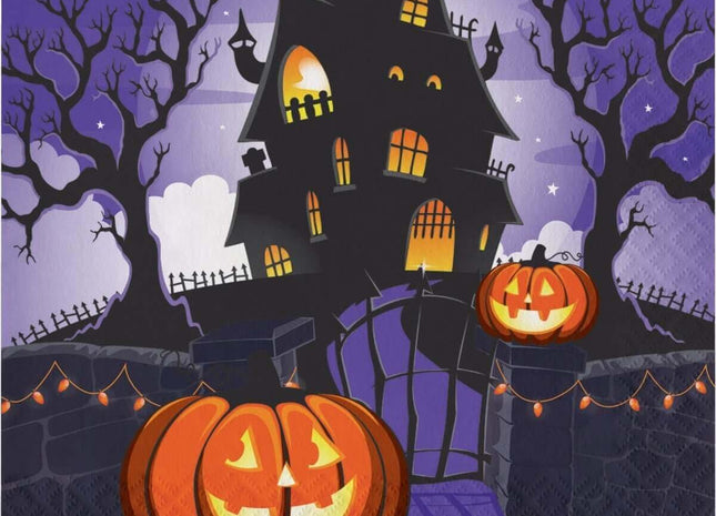 Haunted House Lunch Napkins - SKU:331953 - UPC:039938521110 - Party Expo