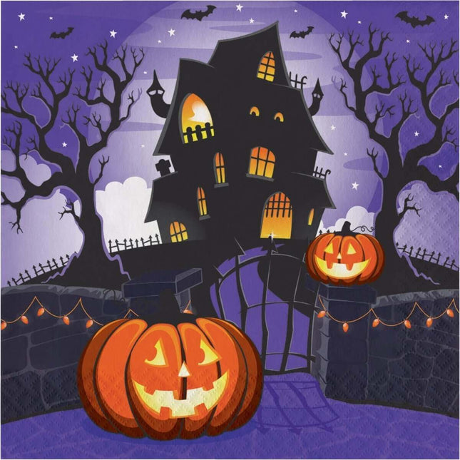 Haunted House Lunch Napkins - SKU:331953 - UPC:039938521110 - Party Expo