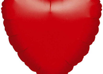 18" Heart Shaped Mylar Balloon - Metallic Red #276 - SKU:1342 - UPC:026635105842 - Party Expo