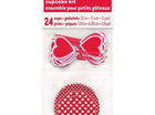 Heart Valentine Cupcake Decorating Kit (24ct) - SKU:62633 - UPC:011179626335 - Party Expo