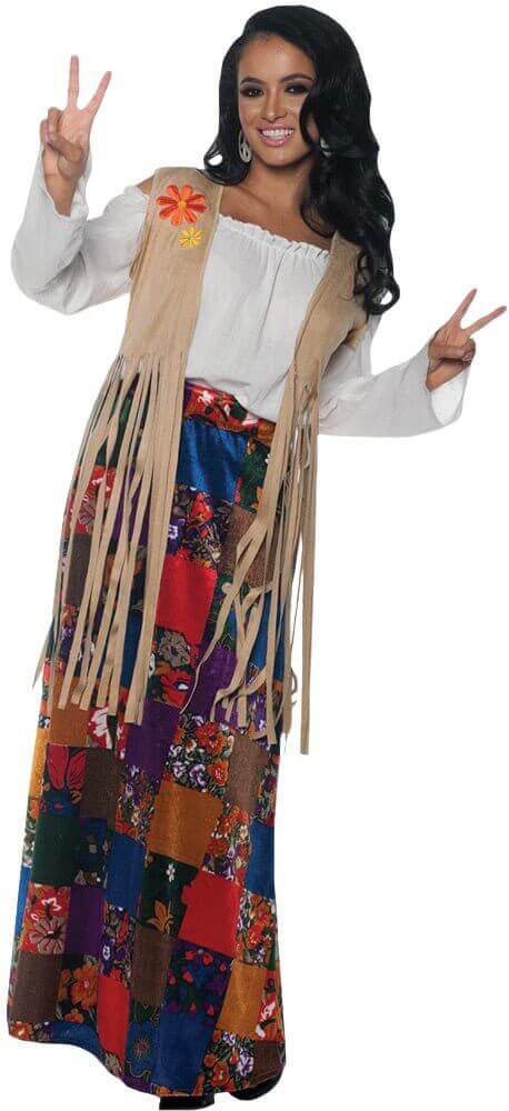 Hippie Fringed Vest - SKU:29198 - UPC:843248130524 - Party Expo