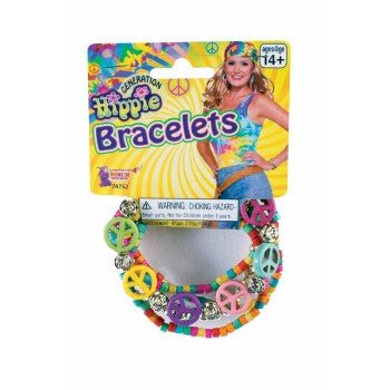 Hippie Wood Peace Bracelets - SKU:74752 - UPC:721773747526 - Party Expo