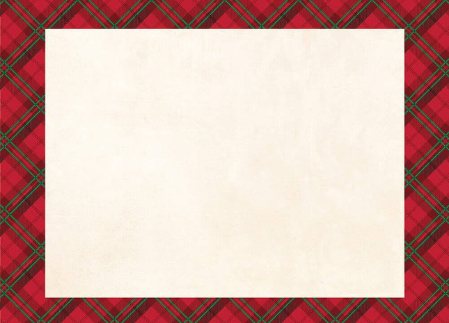 Holiday Plaid Paper Placemats (12ct) - SKU:325449 - UPC:039938427511 - Party Expo