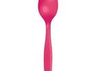 Hot Magenta Plastic Spoons - SKU:010591- - UPC:073525183084 - Party Expo