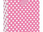 Hot Pink Polka Dots Gift Bag - SKU:64423 - UPC:011179644230 - Party Expo