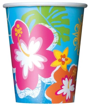Hula Beach Party - 9oz Paper Cups (8ct) - SKU:48256 - UPC:011179482566 - Party Expo